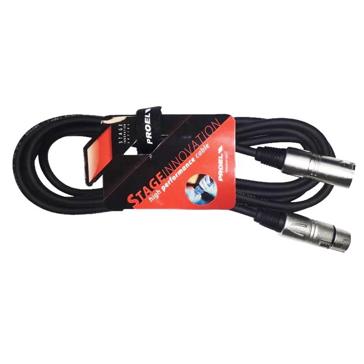 کابل کنان مادگی به کنان نری پروئل مدل STAGE280LU15 طول 15 متر PROEL STAGE280LU15 XLR-F to XLR-M Cable 15-Meter